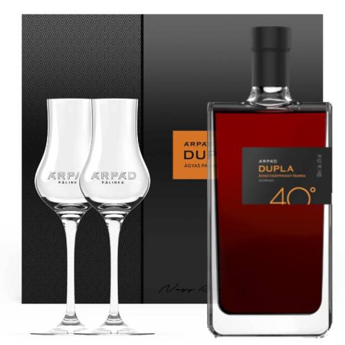 Árpád Dupla Ágyas Cigánymeggy Pálinka (DD+2 Tulipán Pohár) 40% 0,5L